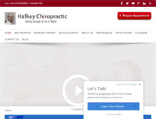 Tablet Screenshot of hafkeychiropractic.com